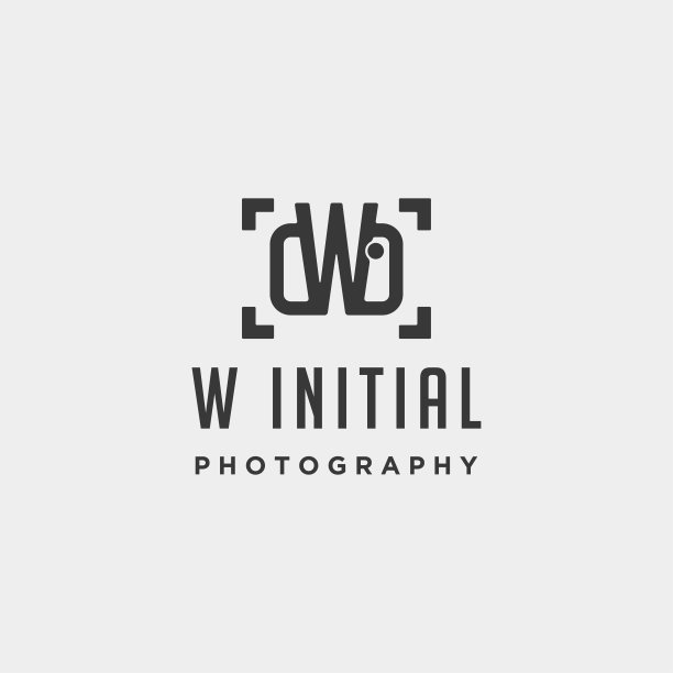 字母W最初摄影矢量图标设计图片下载
