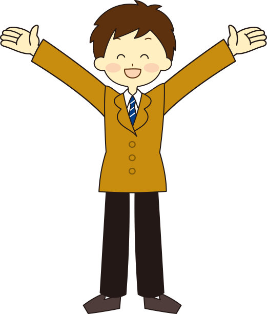 学生全身插画图片下载