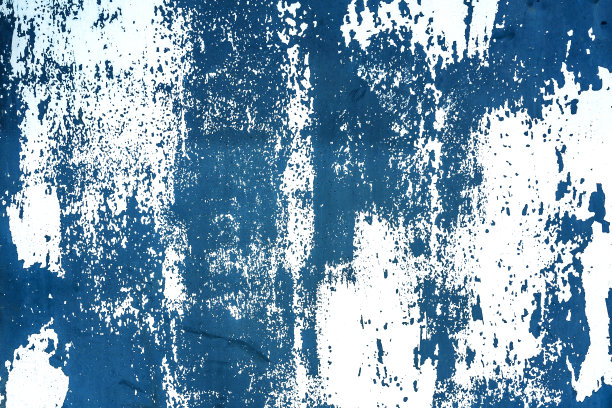 抽象的蓝白旧漆从墙上剥落图片下载