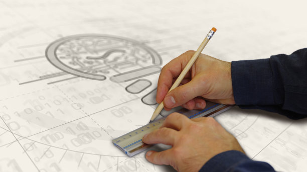 新想法概念与灯泡符号未来主义草图图片下载