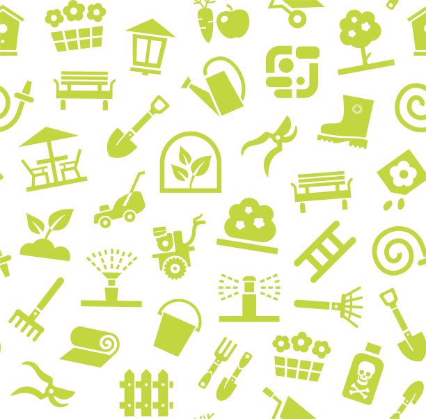 景观设计，背景，无缝，绿白，矢量。图片下载