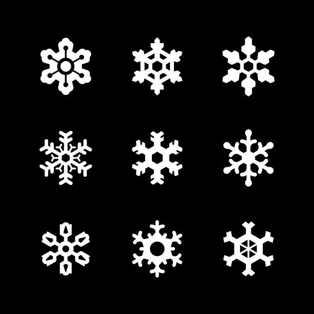 雪花图标集图片下载