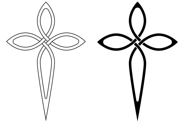 基督教教堂信仰标志十字架矢量符号图片下载