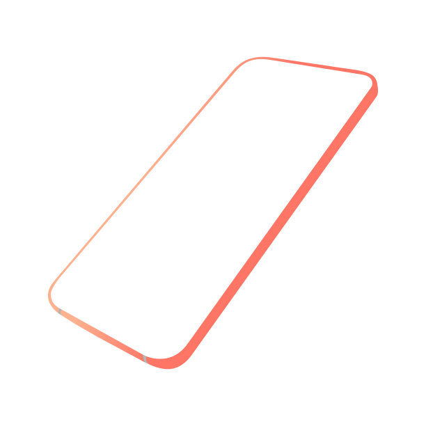 模型的通用设备。向量现实橙色模板。智能手机边框更少的空白屏幕。电话框架与空白显示孤立插图eps10在白色背景图片下载