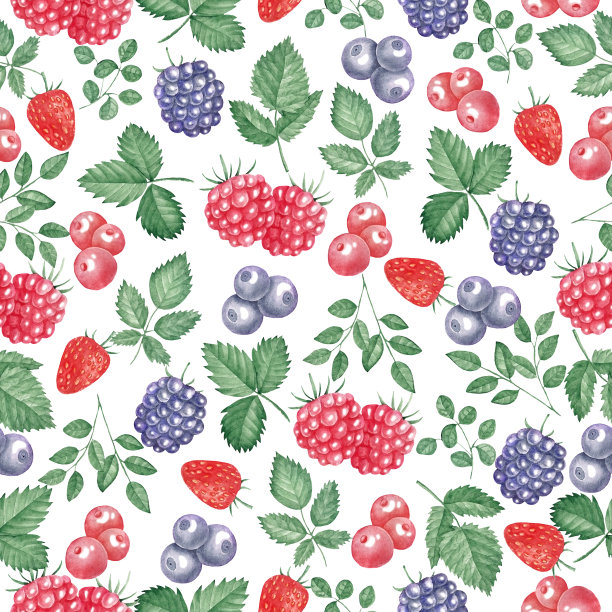 无缝图案的浆果。jpg图片下载