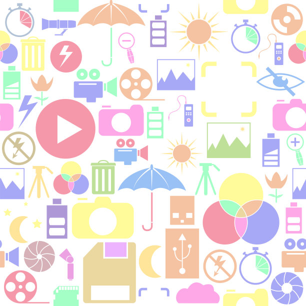 照片无缝模式背景图标。图片下载