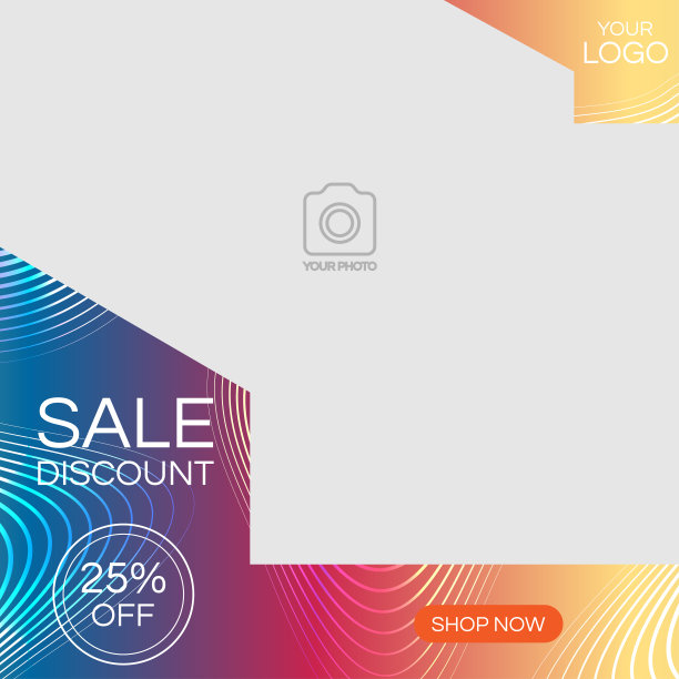 时尚社交媒体帖子模板设计图片下载