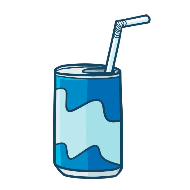 蓝色罐装饮料包装图片下载