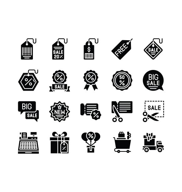 黑色星期五促销礼品车、促销标签、票券和礼品盒素材图片下载