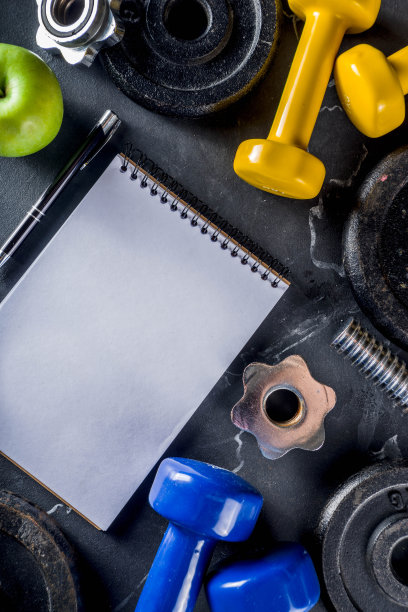 运动和健身背景与哑铃图片下载