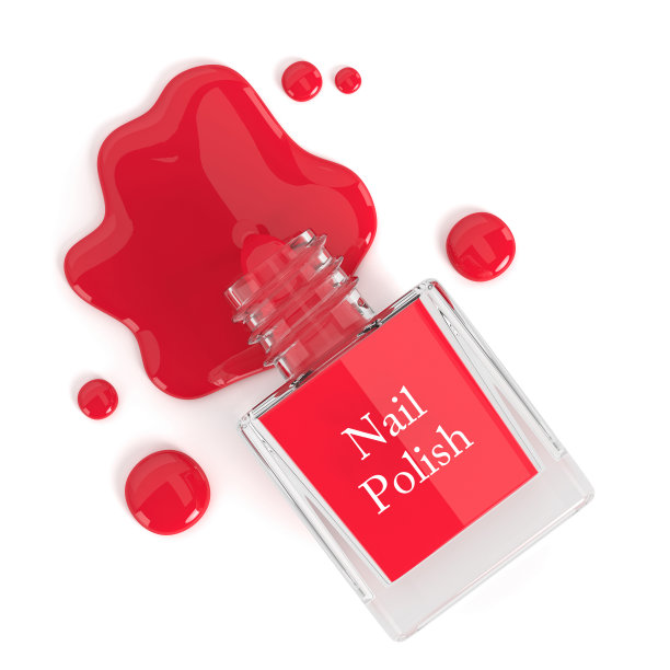指甲油在白色上的3d渲染图片下载