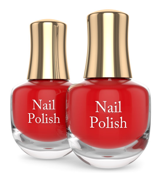 指甲油在白色上的3d渲染图片下载