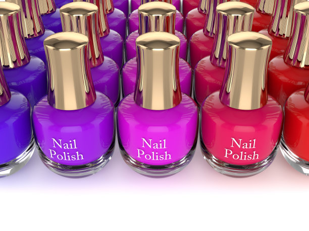 指甲油在白色上的3d渲染图片下载