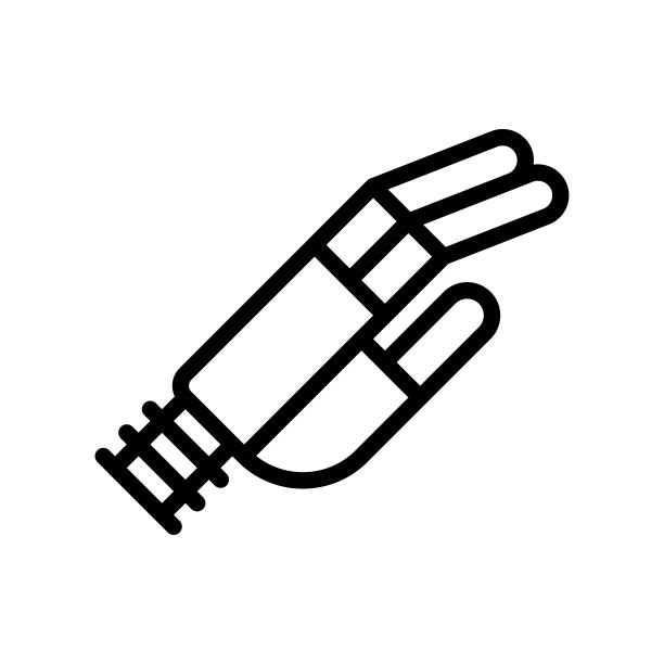 人造手矢量图，人造相关线条设计图标图片下载