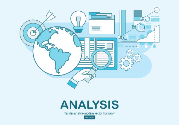 分析信息和发展网站统计。数据分析。创新的概念。创意抽象信息图表图片下载