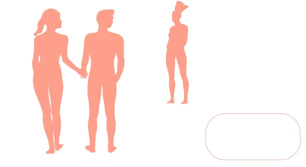 年轻人手牵着手，学生或工人。概念女孩嫉妒叛国罪的人。平面矢量集插图。在白色背景上孤立的字符。复制空间的文本和您的设计图片下载