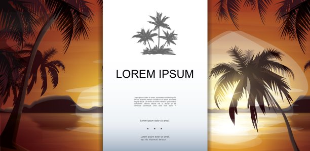 热带自然景观模板图片下载