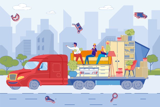 家庭新居和公寓搬迁。图片下载