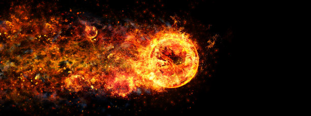 一个火圈在黑暗中快速移动图片下载