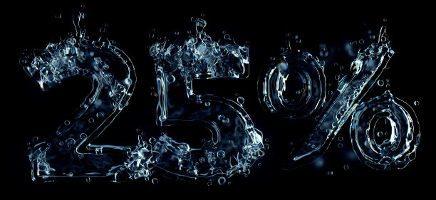 七五折折扣标志水飞溅图片下载