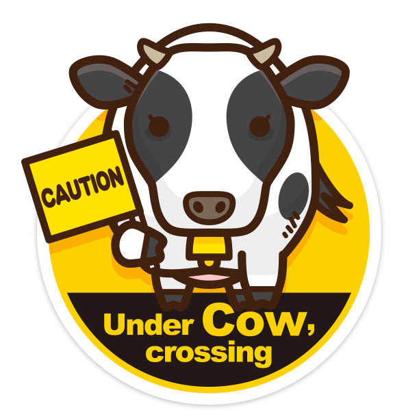 动物注意贴纸/牛图片下载