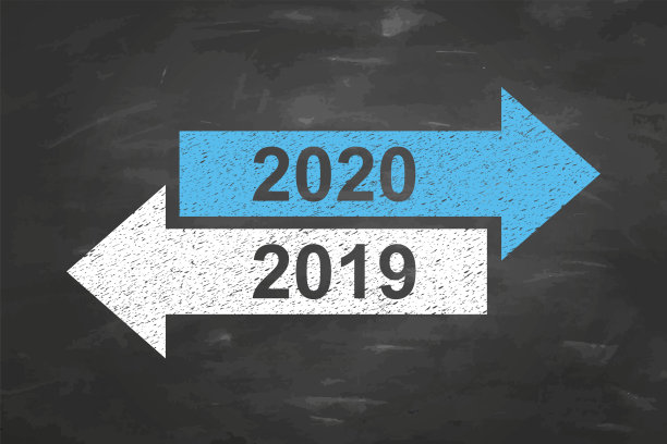 旧年或2020年的黑板背景图片下载