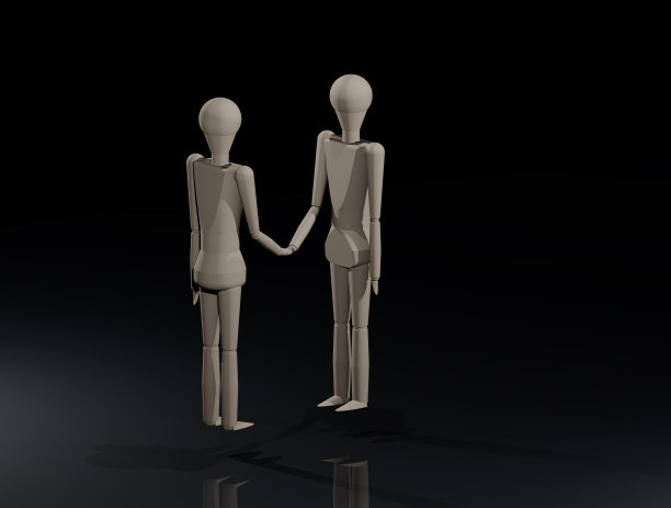 握手(3 d渲染)图片下载