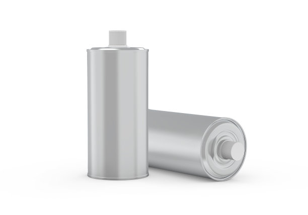 铝金属管锡罐包装模型橄榄油，3d插图图片下载