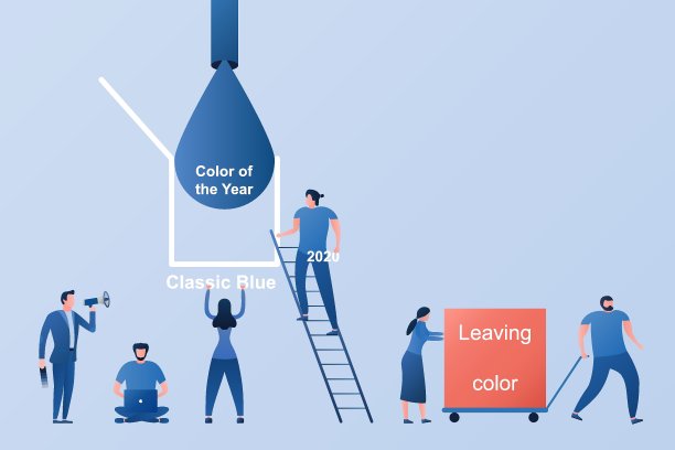 将2020年的流行色变为经典蓝色图片下载