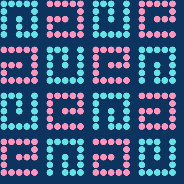 抽象无缝小圆图案。组的圆圈。图片下载