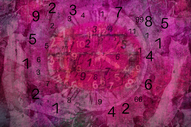 粉色背景的黑色数字，命理学图片下载