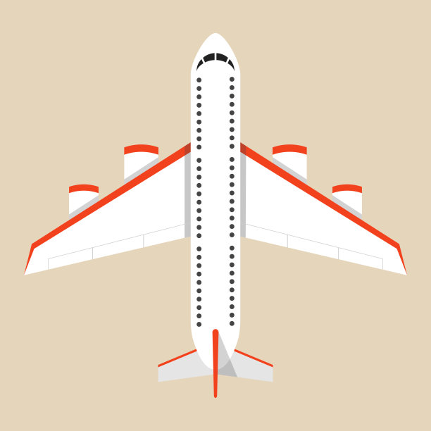 飞机。平面向量插图。图片下载