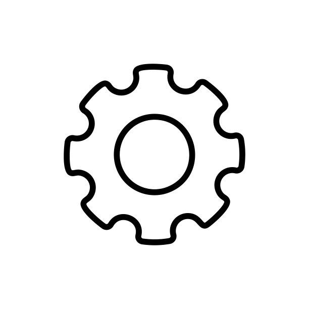 简约齿轮线条图标图片下载