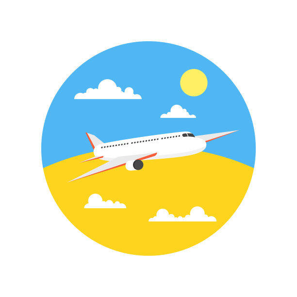 飞机在循环。矢量插图。图片下载