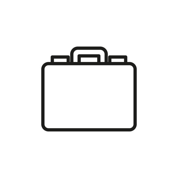 简单的公文包线图标。图片下载