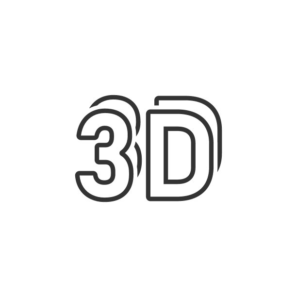 平面样式的3d文本图标。文字矢量插图在白色孤立的背景。立体技术经营理念。图片下载