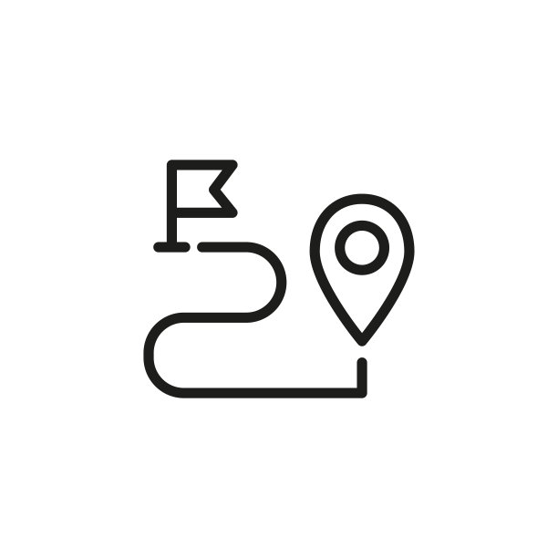 简单路线线图标。图片下载