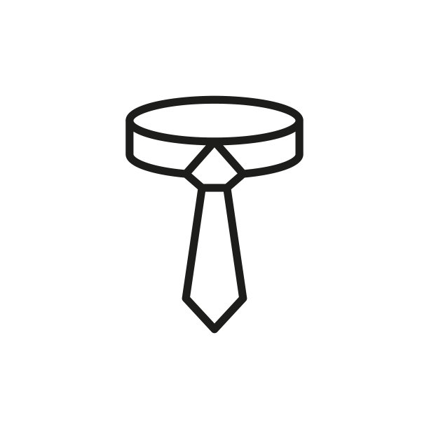 简单的领带线图标。图片下载