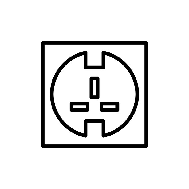 简易插座线条图标图片下载