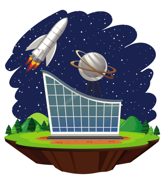 宇宙飞船在天空中飞行的场景图片下载