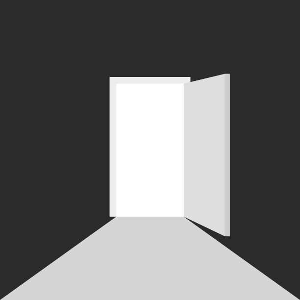 打开门。矢量插图。图片下载