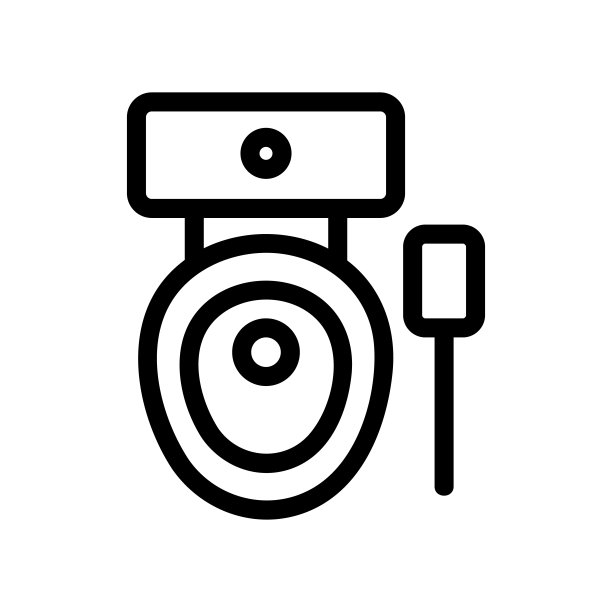 马桶和皱领图标矢量。孤立轮廓符号插图图片下载