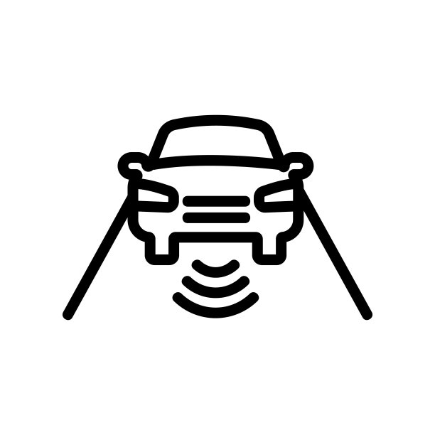 智能汽车图标矢量。孤立轮廓符号插图图片下载