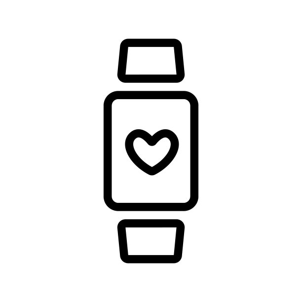 Smartwatch图标矢量。孤立轮廓符号插图图片下载