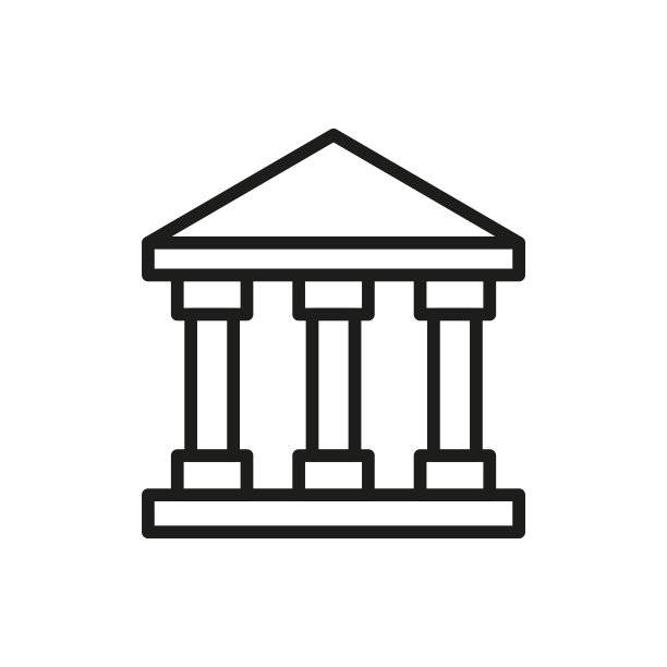 简单的银行线图标。图片下载