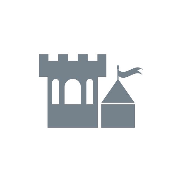 城堡图标矢量插图设计图片下载