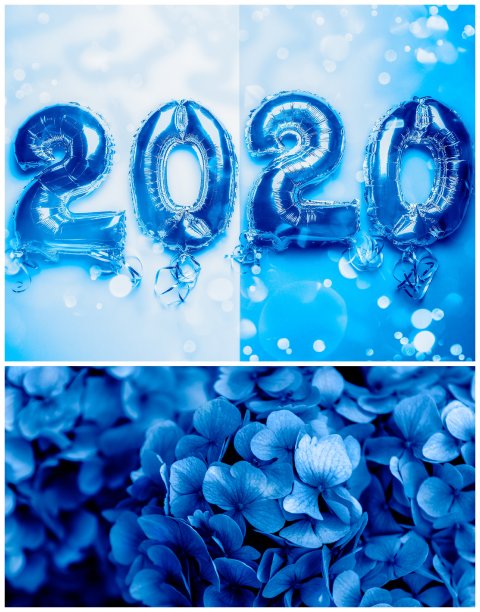 用蓝色调制作的照片拼贴图片下载