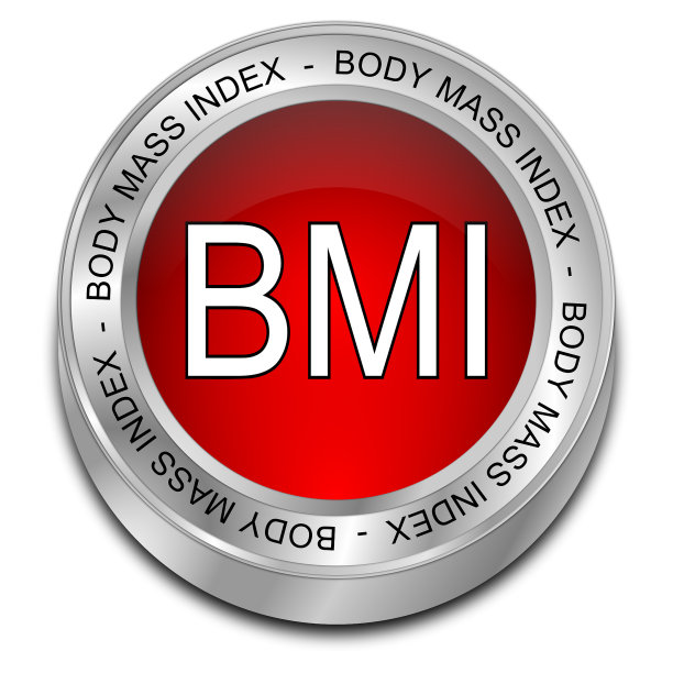 BMI -身体质量指数按钮- 3D插图图片下载