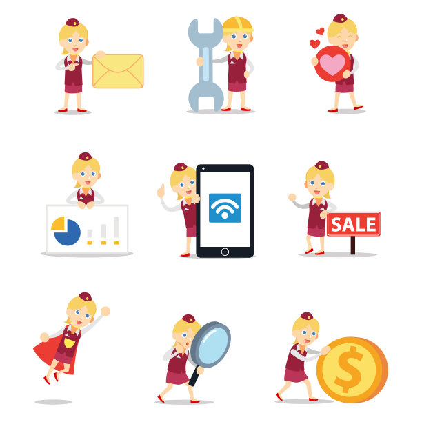 角色设定为女性作为一个飞机乘务员图片下载