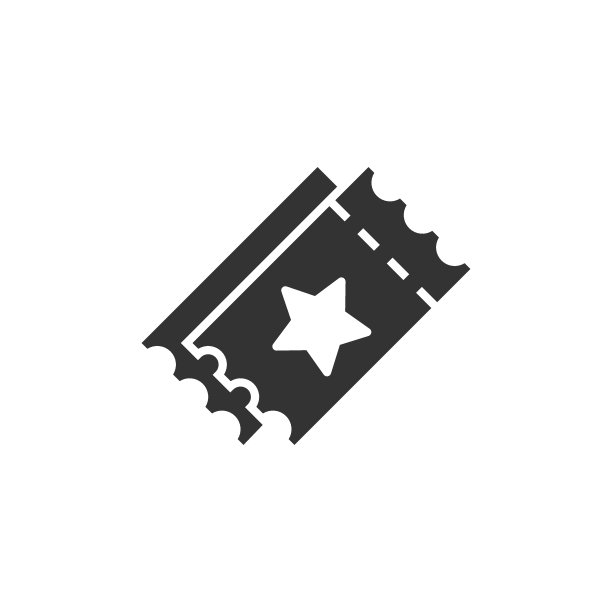 电影票图标在平面风格。在白色孤立的背景上允许一个优惠券入口矢量插图。票业务概念。图片下载